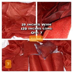 Burnt orange non wrinkle chiffon table runners 29"wide 120"long lings moments